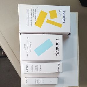 Flamingo Face Wax Kit - White and Blue